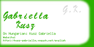 gabriella kusz business card